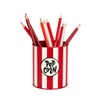 balvi Pen Holder Popcorn Colour Red and Beige Metal