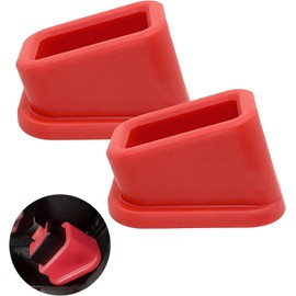 Pack of 2 Car Seat Belt Holder, Car Seat Belt Lock Holder, Buckle Protection for Car Accessories, Seat Belt Holder for Easy Buckling, Red