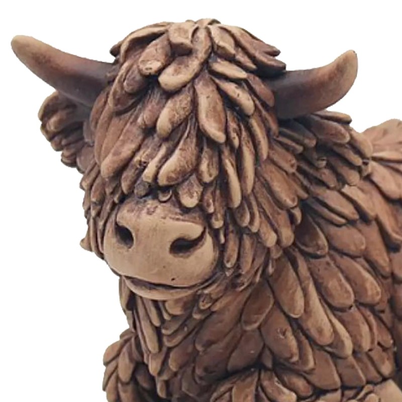 Widdle Gifts Bronze Coloured 18cm Resin Animal Ornament - Laying
