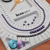 The Beadsmith Bead Board, Grey Flocked, 3 U-Shaped Channels, 6