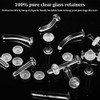 BOKABOO 12pcs Glass Piercing Retainers Set for Work/Surgery/Sports, 14g Curved