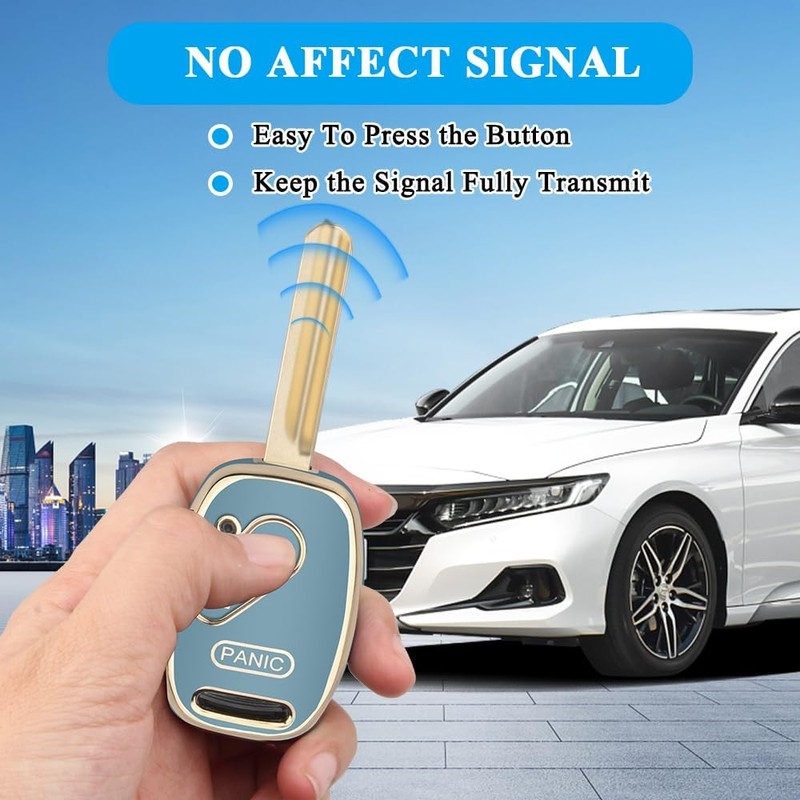 MILD EAST for Honda Key Fob Cover with Keychain, Car