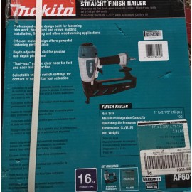 Makita AF601 16 Gauge Straight Pneumatic Finish Nailer 2-1/2" Nail Gun New