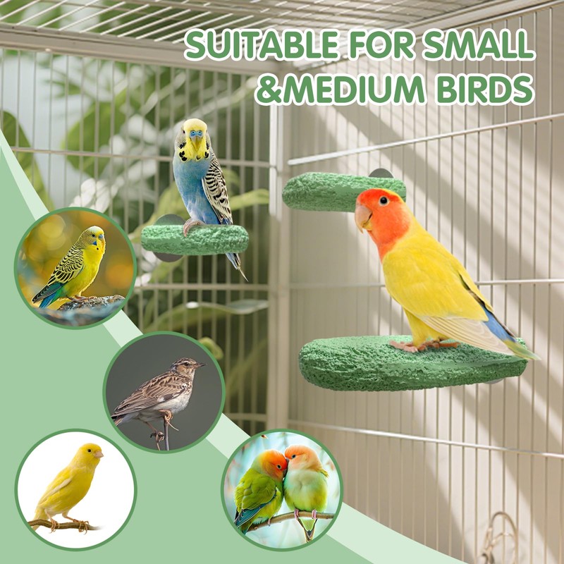 3Pcs Beak Grinder for Birds: Parakeet Beak Grinding Stone&Nail Trimming