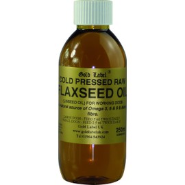 Gold Label Canine Flaxseed Oil, clear