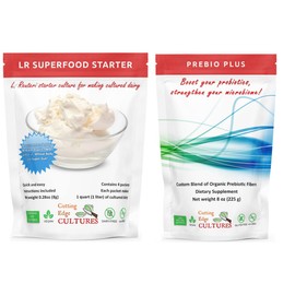 LR SuperFood Starter Culture + Prebio Plus L. Reuteri ProBiotic Starter Kit Cultured Dairy Low and Slow Yogurt Lactobacillus(LR SuperFood + Prebio Plus)