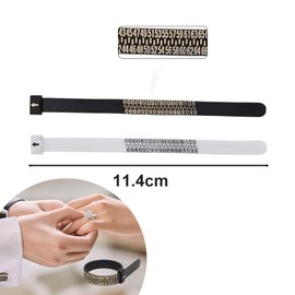 2 ring sizers, ring measuring tape, ring sizer, ring sizer, ring sizer, ring gauge, finger, for measuring finger size, finger circumference, black and white, finger size, multi sizer for Europe,