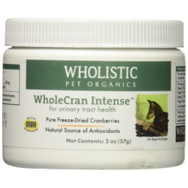 Wholistic Pet Organics WholeCran Intense: Cranberry for Dogs UTI, Urinary Tract Support, Bladder Control and Kidney Health - Organic Dog Cranberry Powder with Vitamin C and Antioxidants - 2 Oz