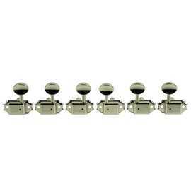 Kluson Traditional 3+3 Oval Metal Button Single Line Nickel Tuners