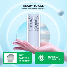 Snrigw Replacement Remote Control for Dyson BP01 Compatible with Air Purifier & Tower Fan Easy Setup & Silent Operation (Silver)