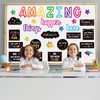 JarThenaAMCS Motivational Bulletin Board Decoration Amazing Things Happen Here Paper