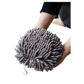 yaocoral Paquete de 2 toallas de mano de felpilla para colgar, toallas de mano de baño con bucles, toalla de baño de secado rápido, toallas de mano de microfibra suave y absorbente (2 grises)