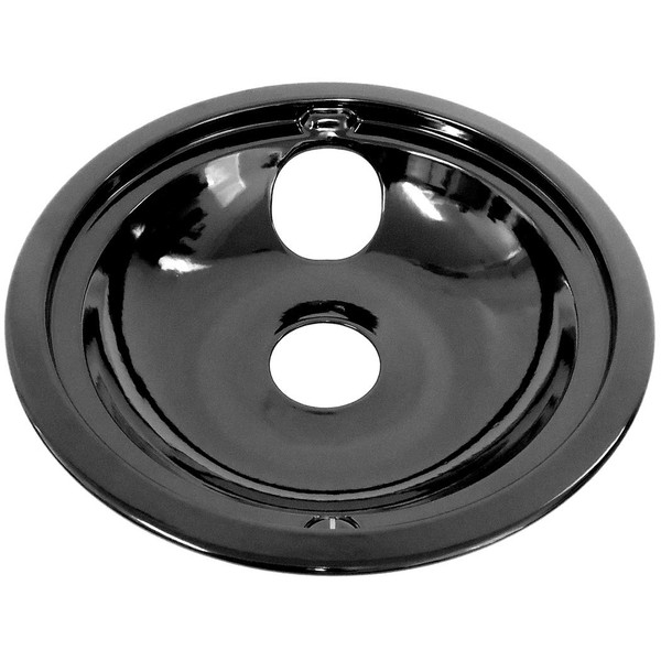 ClimaTek Range 8" Black Porcelain Burner Drip Bowl fits Magic