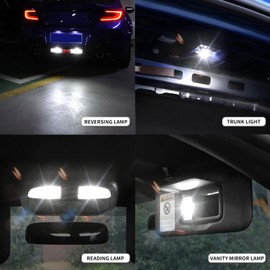 KUNGKIC Toyota GR86 ZN8 Subaru BRZ ZD8 2021~2025 Dedicated LED Room Lamp, Luggage Lamp, Tail Lamp, Vanity Lamp, Visor, Room Lamp, Door Lamp, Car Interior and Exterior Custom Parts, White, 6000K, 9
