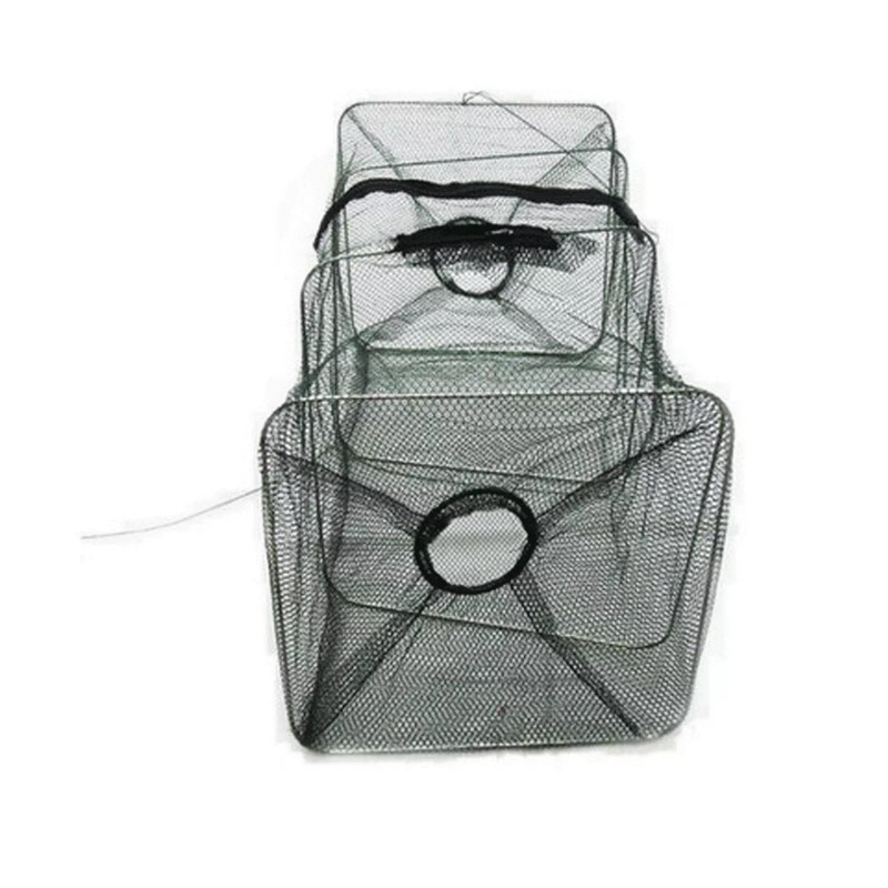SNS 1-4pcs Fishing Bait Trap Fish Net Cast Cage Crab
