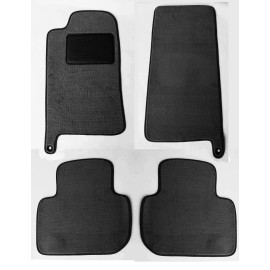 AFM NEW! Black Floor Mats 1998 - 2003 Jaguar XJ8 Set of 4 with Heel Pad  Rubber Back