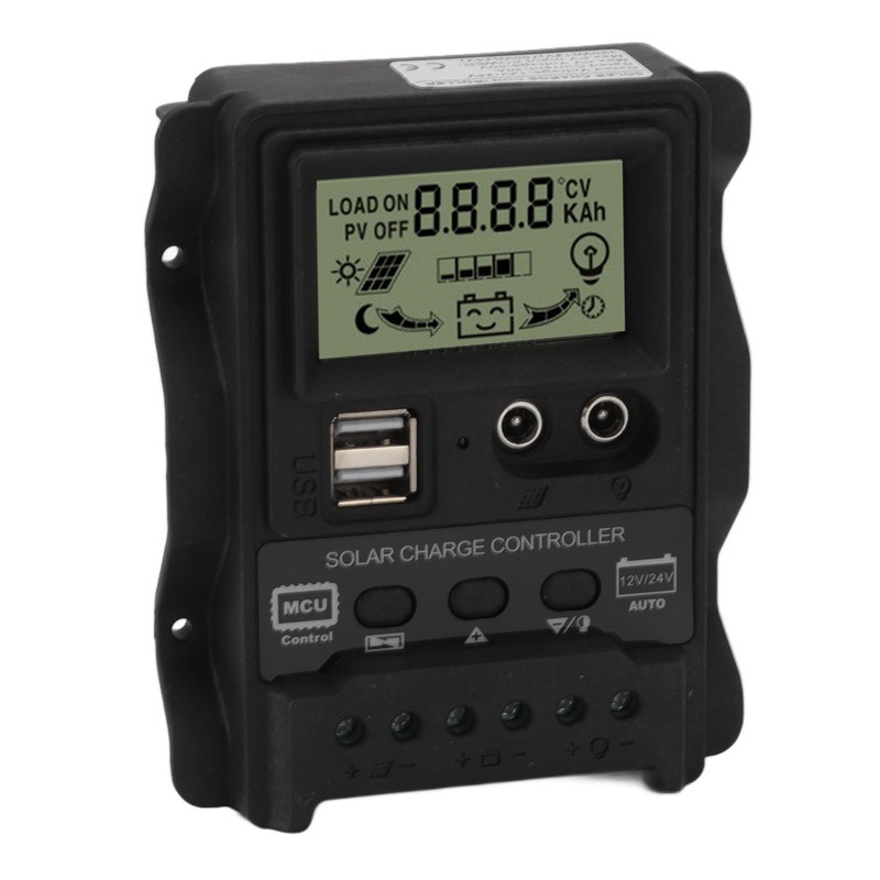 K1688 Solar Charge Controller PWM Dual DC with Black Shell