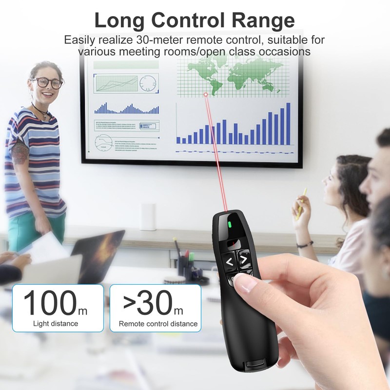 Wireless USB 2.4GHz Presenter Presentation Remote Control PowerPoint Presentation Pen