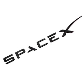 ARKOSKNIGHT SpaceX Emblem Decal Sticker Exterior Decorative Badge for Model 3, Y, X, S, Semi, Cybertruck - Space X Accessories - Black