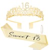 Semato Sweet 16 Party Decorations Set - Gold 16th Birthday