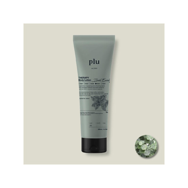 Flu [플루] 테라피 바디로션 200ml 3종 1택 [바질 유칼립투스] [PLU]