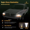 FEBERG [OE Style Anti-Yellowing Headlights Assembly For 1997-2004 Dodge Dakota,