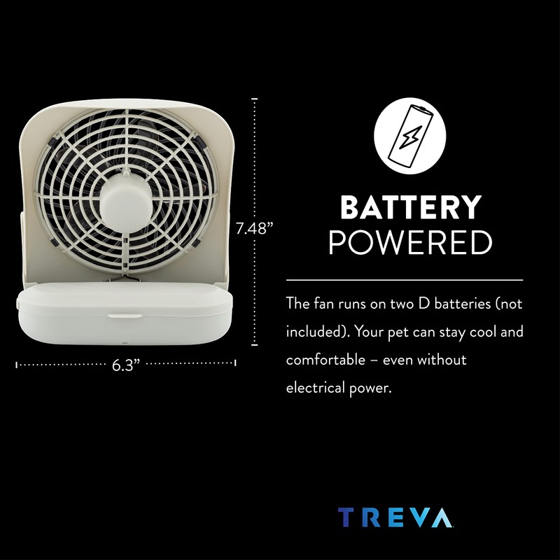 Treva 5-inch Pet Crate Fan for Cooling Dogs and Other