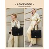 LOVEVOOK Women's Laptop Bag, Black lower compartment