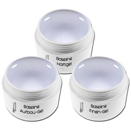 RM Beauty Nails 3er Set Nail Glue Clear UV Builder Gel Thick Sealing Gel 15 ml for Nail Design Set of 4