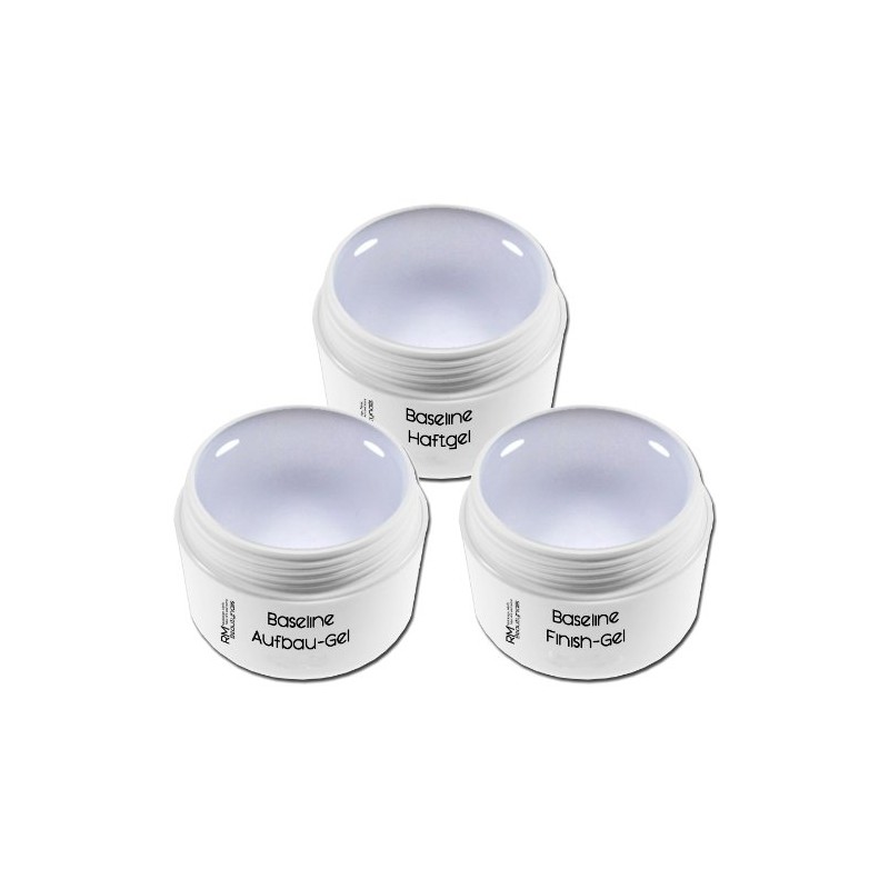 RM Beauty Nails 3er Set Nail Glue Clear UV Builder