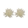 White Pearl Rhinestone Crystal Flower Shoe Clips Pair for Women