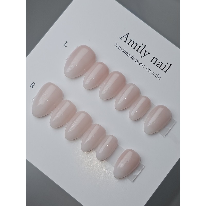 Baby Boomer [Handmade Nail Tips] Emily Nail - Long Square