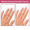 Misssix Short Almond Gel Nail Kit, 432Pcs Pre Etched Clear