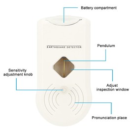 Gaeirt Earthquake Detector, Adjustable Sensitive Earthquake Sensor Accessory for Wall Mounting Detection