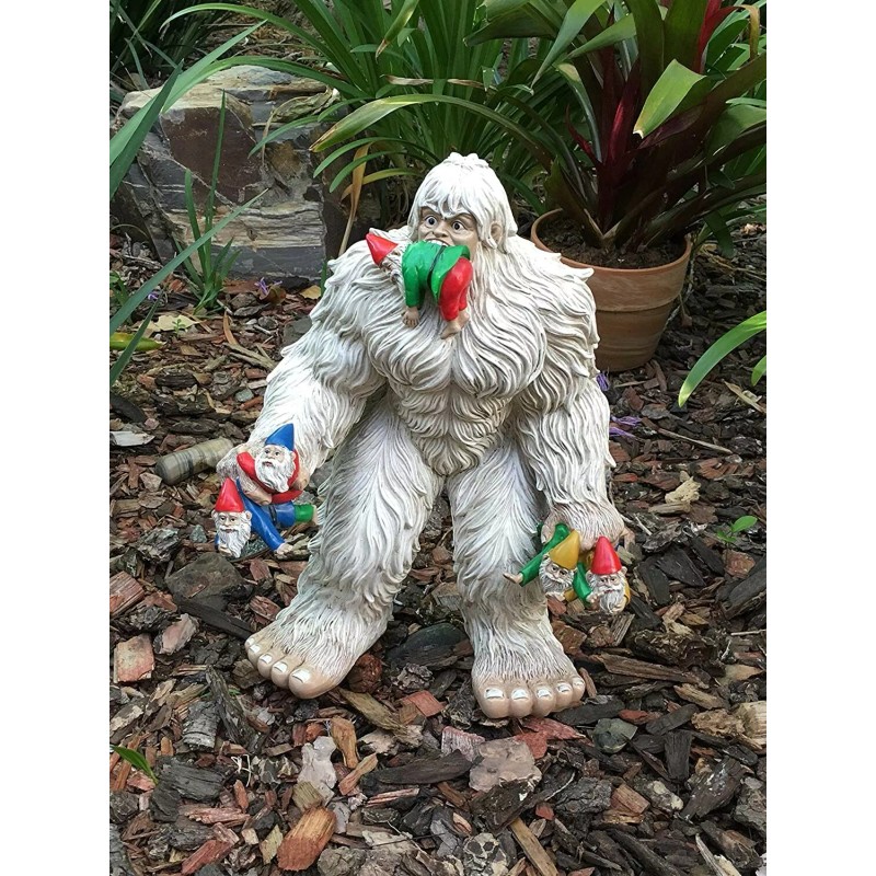 GlitZGlam Large Miniature Yeti and Gnomes for The Fairy Garden.