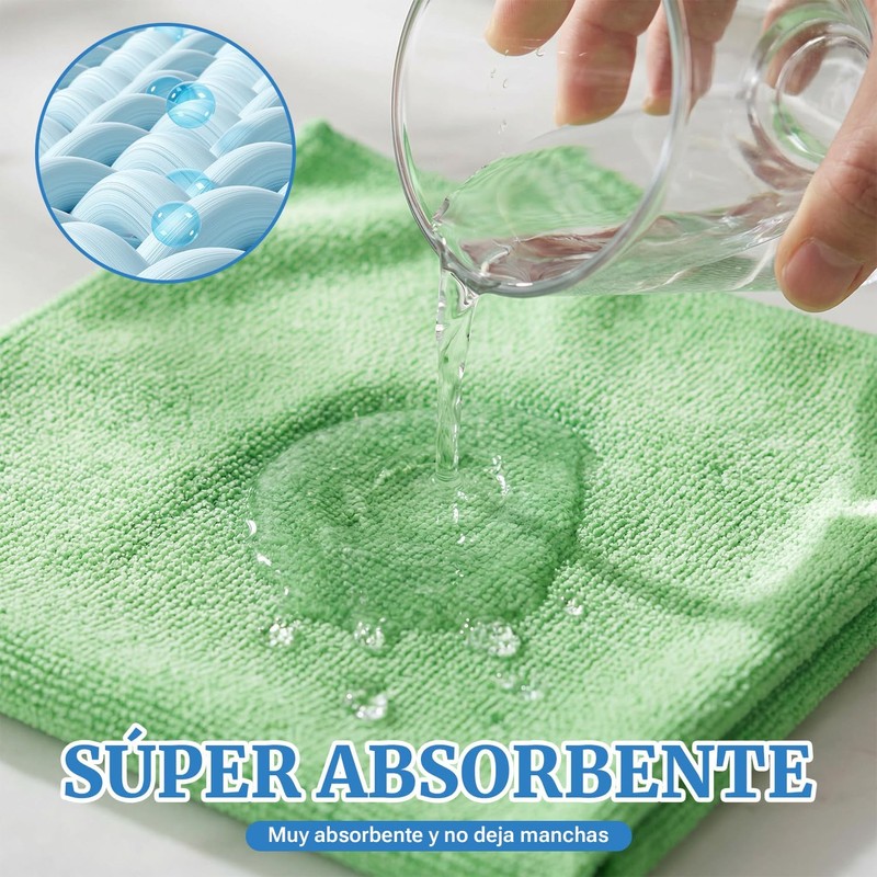 Paños de Limpieza de Microfibra Sugarzoon 20 Piezas 30x30 cm