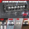Adzoon 6 Inch LED Light Bar 2PCS 60W Single Rows