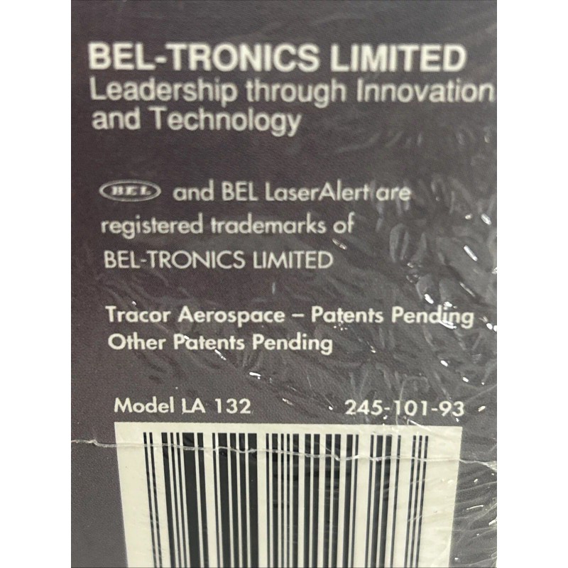 Beltronics Bel Laser Alert - Detection Of All Police Laser