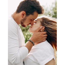 Jovivi Mens Bracelets Tigers Eye Obsidian Hematite Healing Crystal Bracelet for Men,Men's Jewellery Gifts for Him Dad Fathers Day Boyfriend Birthday