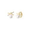 Gold&Deer 14K GF Grace pearl drop one-touch earrings yellow gold