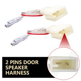 lekudo 4 PCS Car Audio Adapter Plug, Waterproof and Heat-Resistant Subwoofer Conversion Wiring Harness Modification Accessories, Plug and Play Connector, Compatible with Mitsubishi Subaru (White)