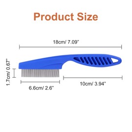 KASESSS 4 Pcs Nit Comb, Lice Combs with Long Handle, Head Lice Combs Stainless Steel Nit Combs for Long Thick Hair Lice Comb Reusable Head Lice Comb Remove Head Nits Nit Combs Kids Pets Adults