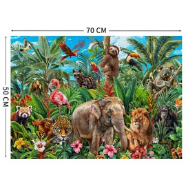 Jigsaw Puzzles for Adults 1000 Piece Jigsaw Puzzles for Adults Educational Game Challenge Toy 1000 Pieces Puzzles for Adults Kids.Educational Games Home Decoration.Theme: Animal Family
