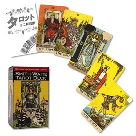 Smith Weight Tarot Borderless Miniature Edition Smith-Waite Tarot Deck Borderless Miniature Edition Tarot Divination with Japanese Instruction Manual (English Language Not Guaranteed)
