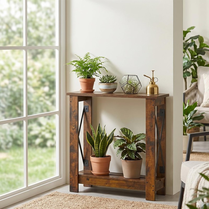 ZEXVIDA Slim Side Table, 6.6 Inch Ultra Narrow End Table