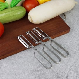 YODKIT All Stainless Steel Ultra Sharp Blade Potato Peelers,Vegetable Peeler,Julienne Peeler,Apple Peeler, Veggie Peeler, Carrot Cucumber Peeler for Kitchen(3-Piece Peeler)