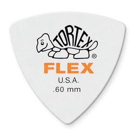 Dunlop Tortex Flex Triángulo .60 Mm), color naranja Púa De Guitarra - 6 pack