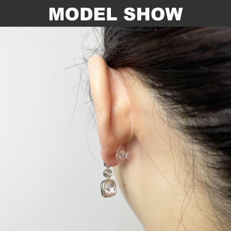 6 Styles Silicone Earring Backs for Studs, 600 Pieces Clear