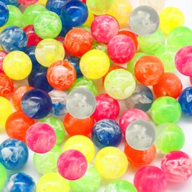 BLMHTWO Pack of 100 Bouncy Balls, Bouncy Balls for Children, Mixed Colours, 22 mm, Small Balls for Birthday, Reward, DIY Decoration