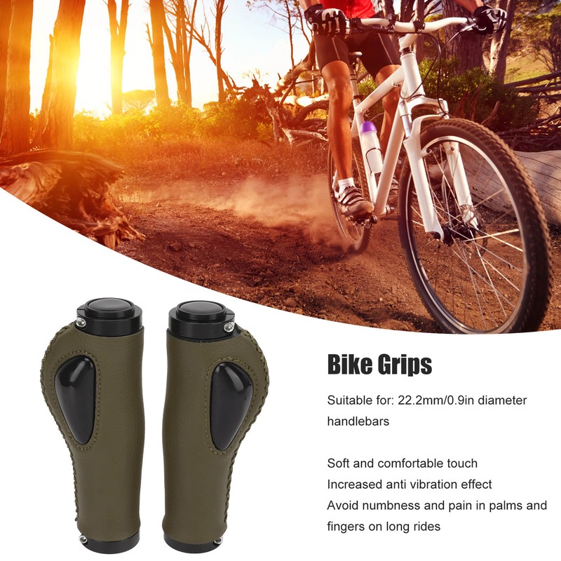Artificial Leather Bicycle Grips Liquid Silicone Palm Pad Shock Absorption